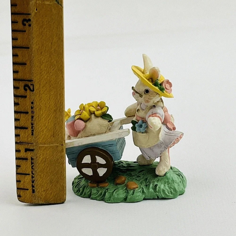 Cottontail Lane Bunny & Garden Cart Figurine Easter Resin Midwest Cannon Falls‎